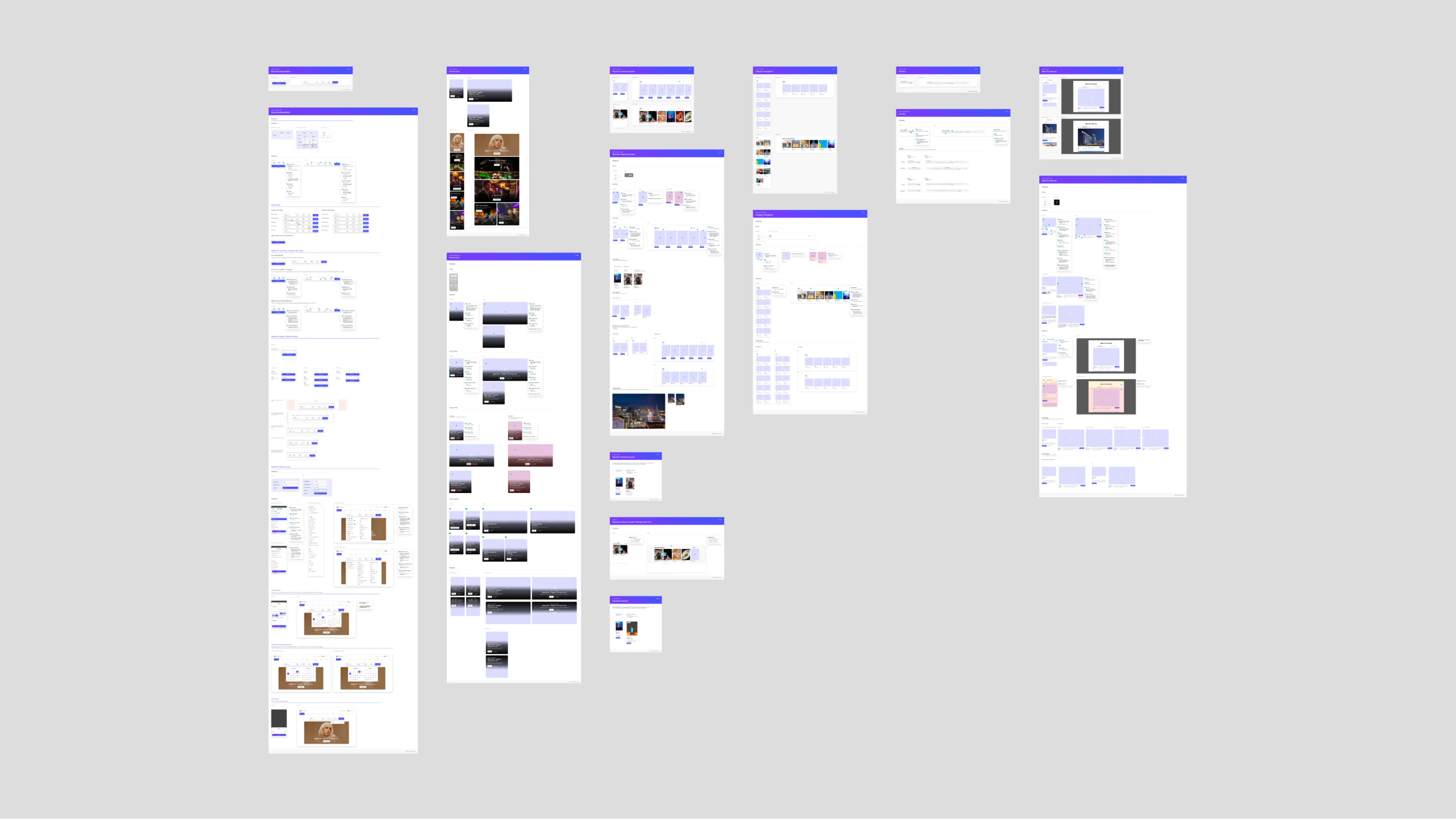 Zoomed out view of design documentation created for this project