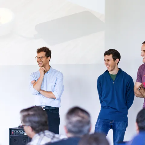 Presenting Atbay, the startup I cofounded, at a pitch event in North Carolina, 2018. Photo by Brenden Almond Photography.