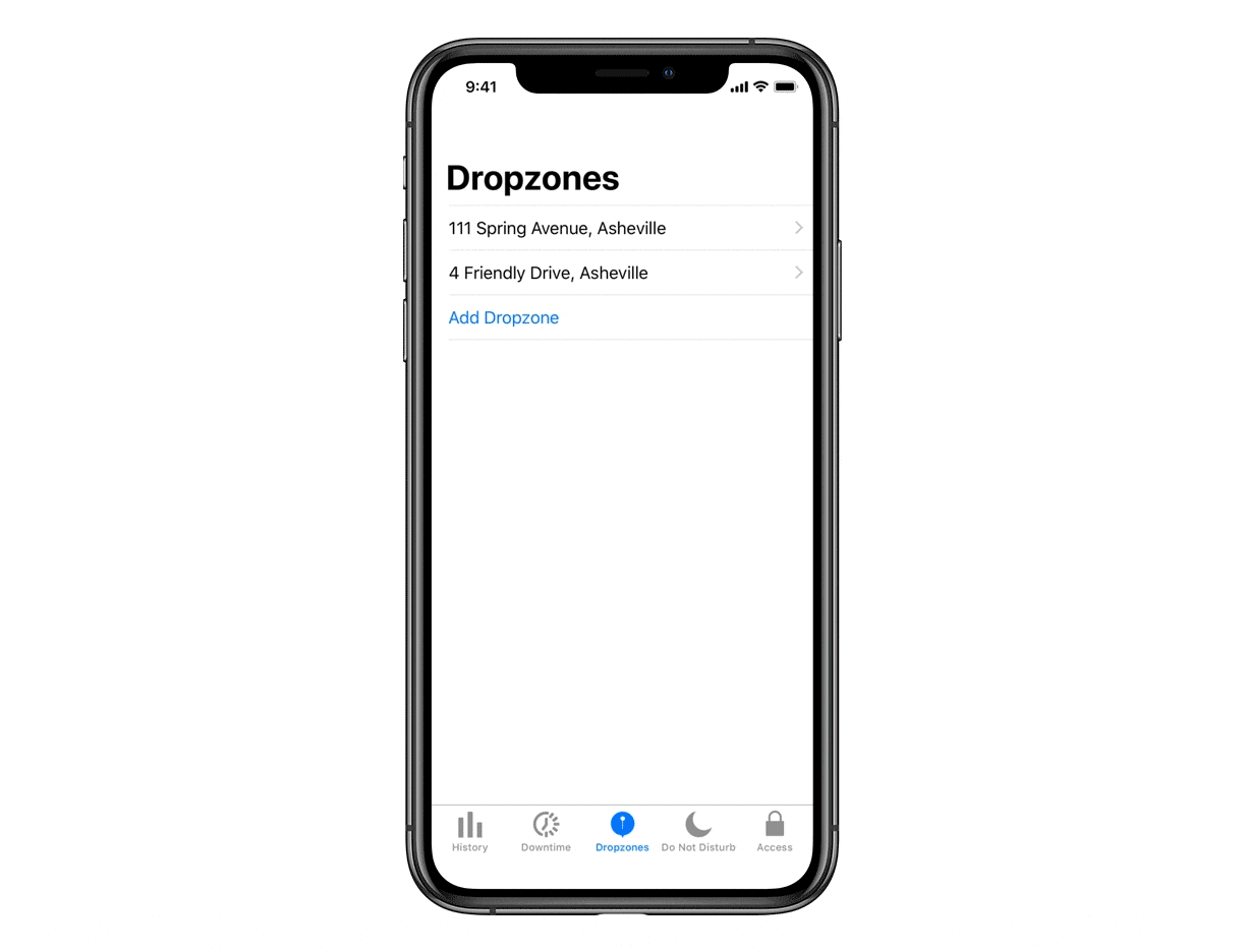 Animated demo of setting up a location-based Dropzone